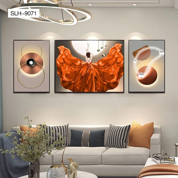 SLH-9071-Fiery Elegance – Sophisticated Woman Portrait Wall Art Fiery Elegance – Sophisticated Woman Portrait Wall Art