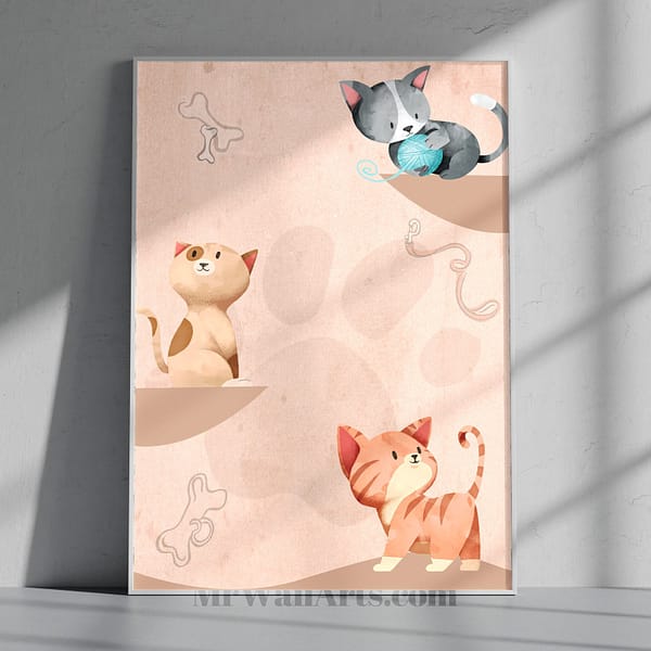 Playful Kittens Wall Art Digital Home Printable Playful Kittens Wall Art Digital Home Printable