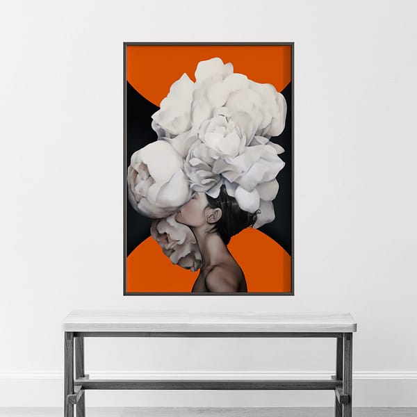 1-(16) Dreamy Feather Portrait of a Woman Modern Abstract Painting Dreamy Feather Portrait of a Woman Modern Abstract Painting