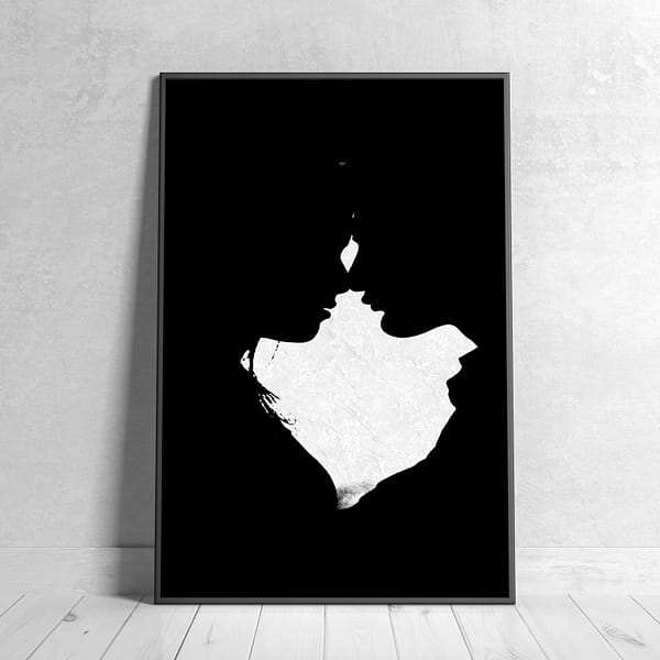 Black and White Minimalist Erotic Kissing Couple Wall Art Black and White Minimalist Erotic Kissing Couple Wall Art
