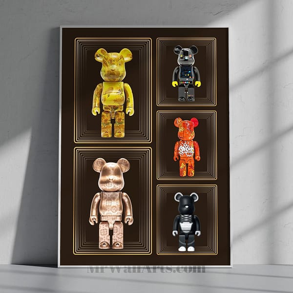 Five Bold Colors Giant KAWS Standing Figures Wall Art Five Bold Colors Giant KAWS Standing Figures Wall Art
