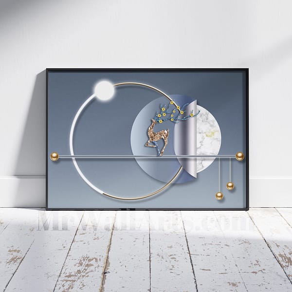 Luxurious Floral Elk Horn Modern Wall Art Luxurious Floral Elk Horn Modern Wall Art